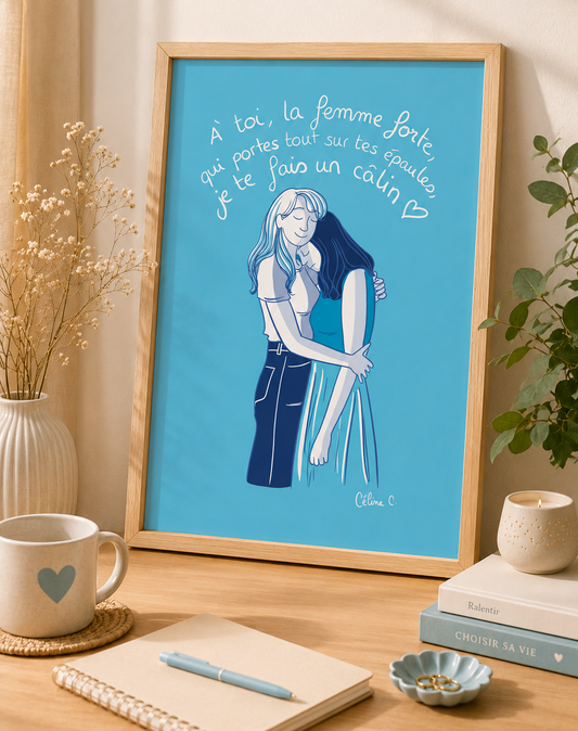 À toi, la femme forte – Illustration à télécharger et imprimer