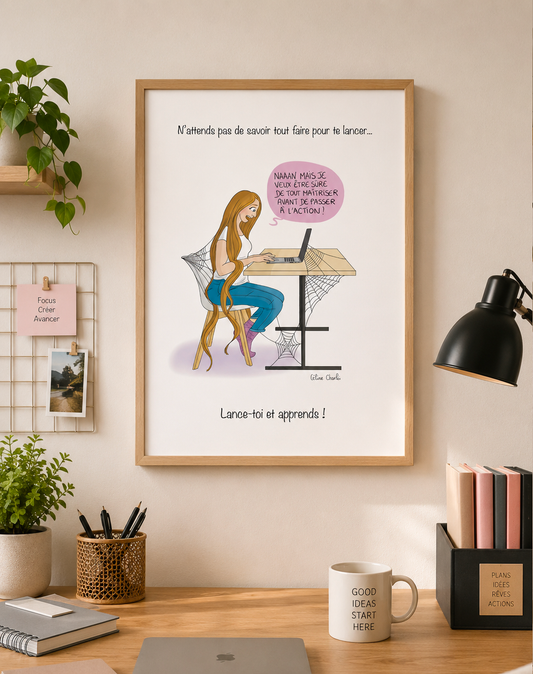 N’attends pas de savoir tout faire – Illustration à télécharger et imprimer